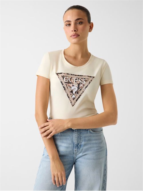 T-shirt con logo triangolare GUESS | W6RI32J1314/G047